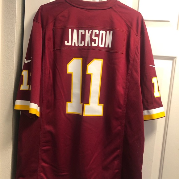 Nike NFL Player Washington Red Skin #11 Jackson Men’s Maroon Gold Jersey Size XL - Picture 8 of 14